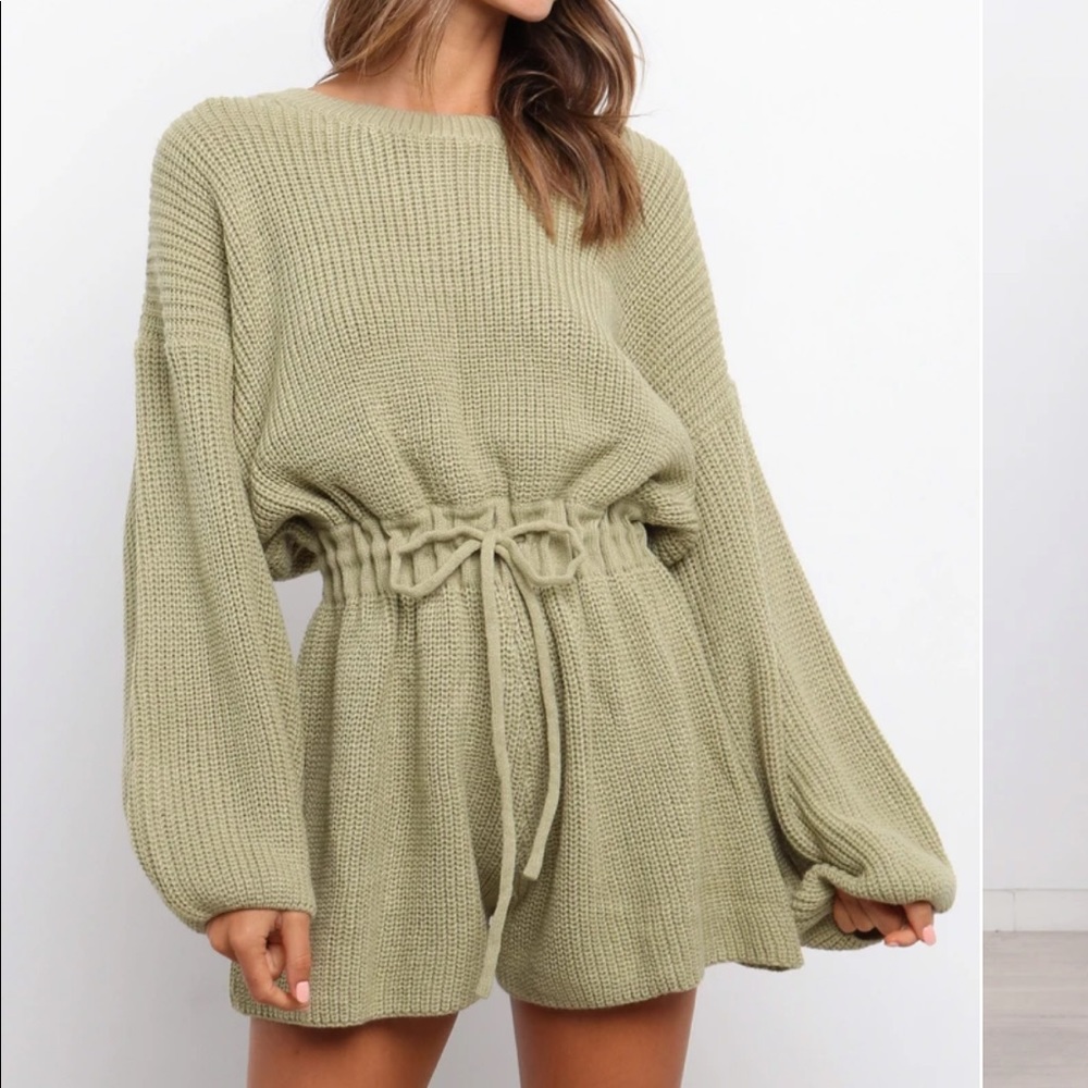 Sold out olive romper from petal and pup, never worn